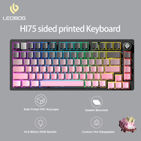 LEOBOG HI75 Side Print Mechanical Keyboard Wired Aluminum Alloy Gasket Structure Hot Swap RGB Esports Customized Gaming Keyboard