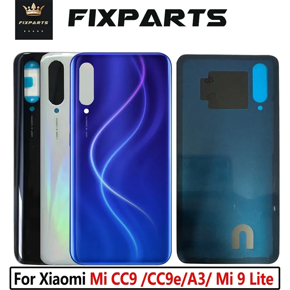 

NEW For Xiaomi Mi 9 Lite Back Cover For Mi A3 Rear Glass Housing Door Case For Xiaomi Mi CC9 Battery Cover