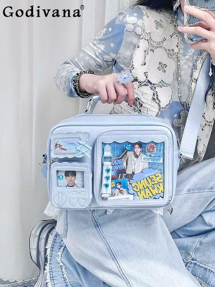 

2D Japanese Original Lolita Sweet Cute Girl Pain Bag Small Capacity Daily Commute Casual Versatile Handbag Crossbody Bag