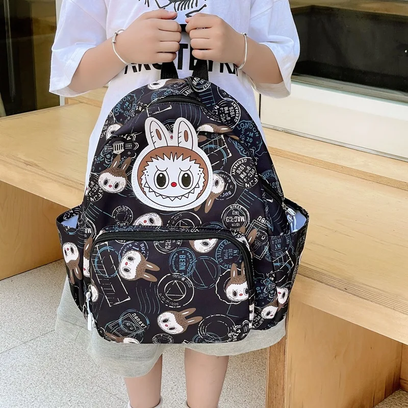 Cartoon Cute Labubu Children Backpack Kindergarten Boys and Girls Baby Large Capacity Bag 3-4-5 Years Old Children School Bag