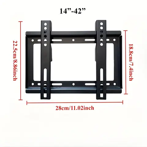 14-42inch TV Wall Mount Bracket Universal TV Mount Monitor Holder Adjustable Low Profile Flat TV Wall Mount for LCD LED Monitor