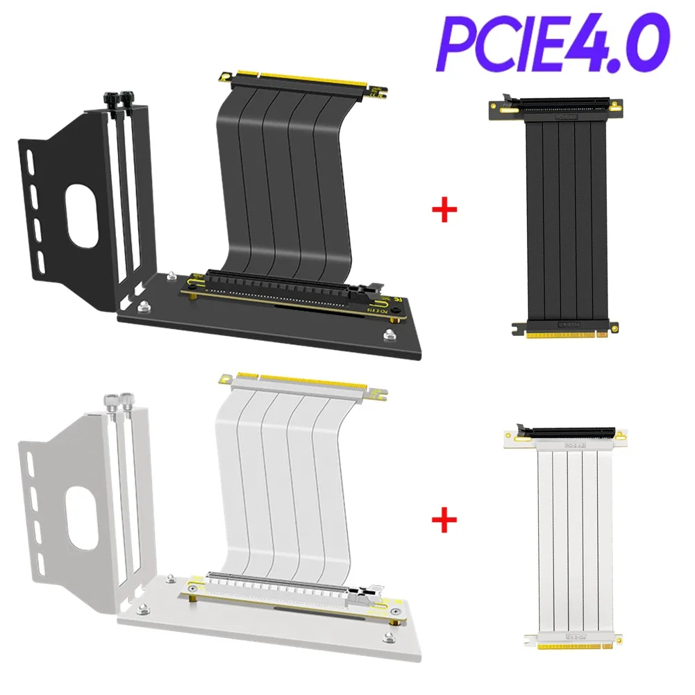 

Universal Vertical ATX GPU Bracket Holder PCI Express 4.0 X16 Gen 4 Riser Extender PCI-E 4.0 16x Riser 90 Degree Adapter 10-60cm