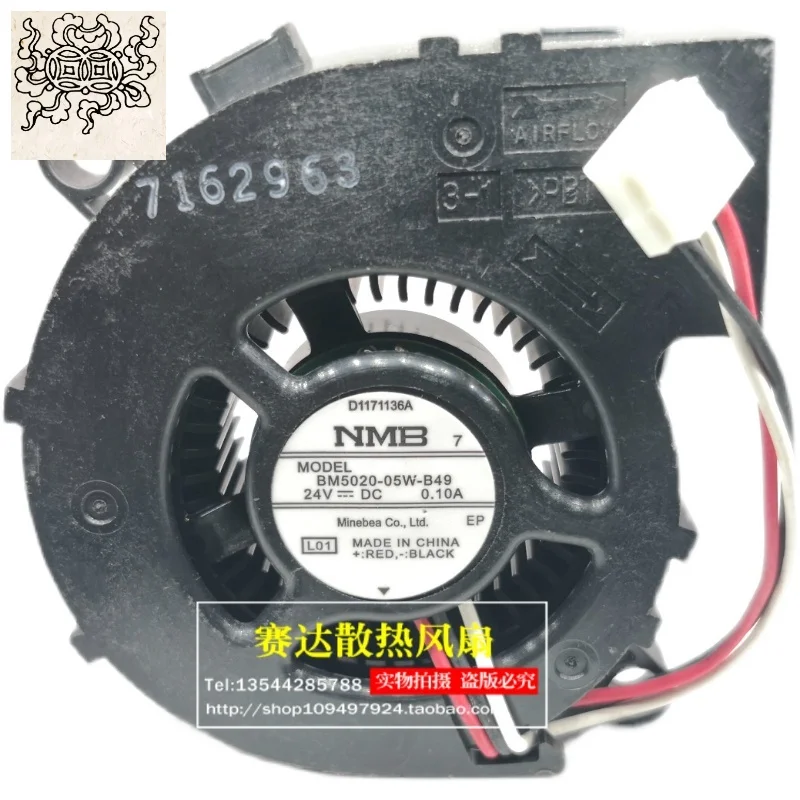 

Jinlingge For Original NMB-MAT BM5020-05W-B49 5020 24V 0.10A 3 LinesBall Turbo Projector Fan