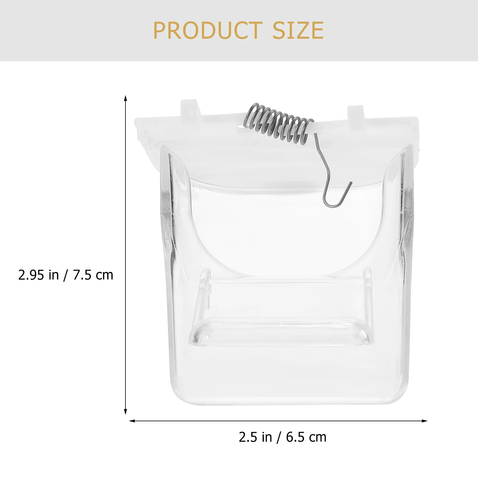 

3Pcs Bird Cage Feeder Transparent Parrot Food Dispenser Safe Lightweight Washable Budgerigar Cockatiel Canary Use