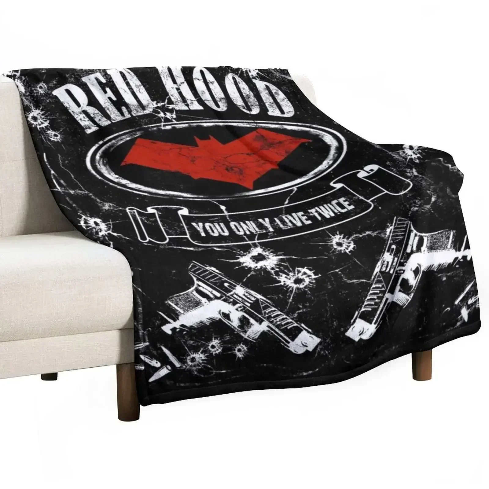 Red Hood - label whiskey style Throw Blanket for winter cosplay anime Custom Baby Blankets