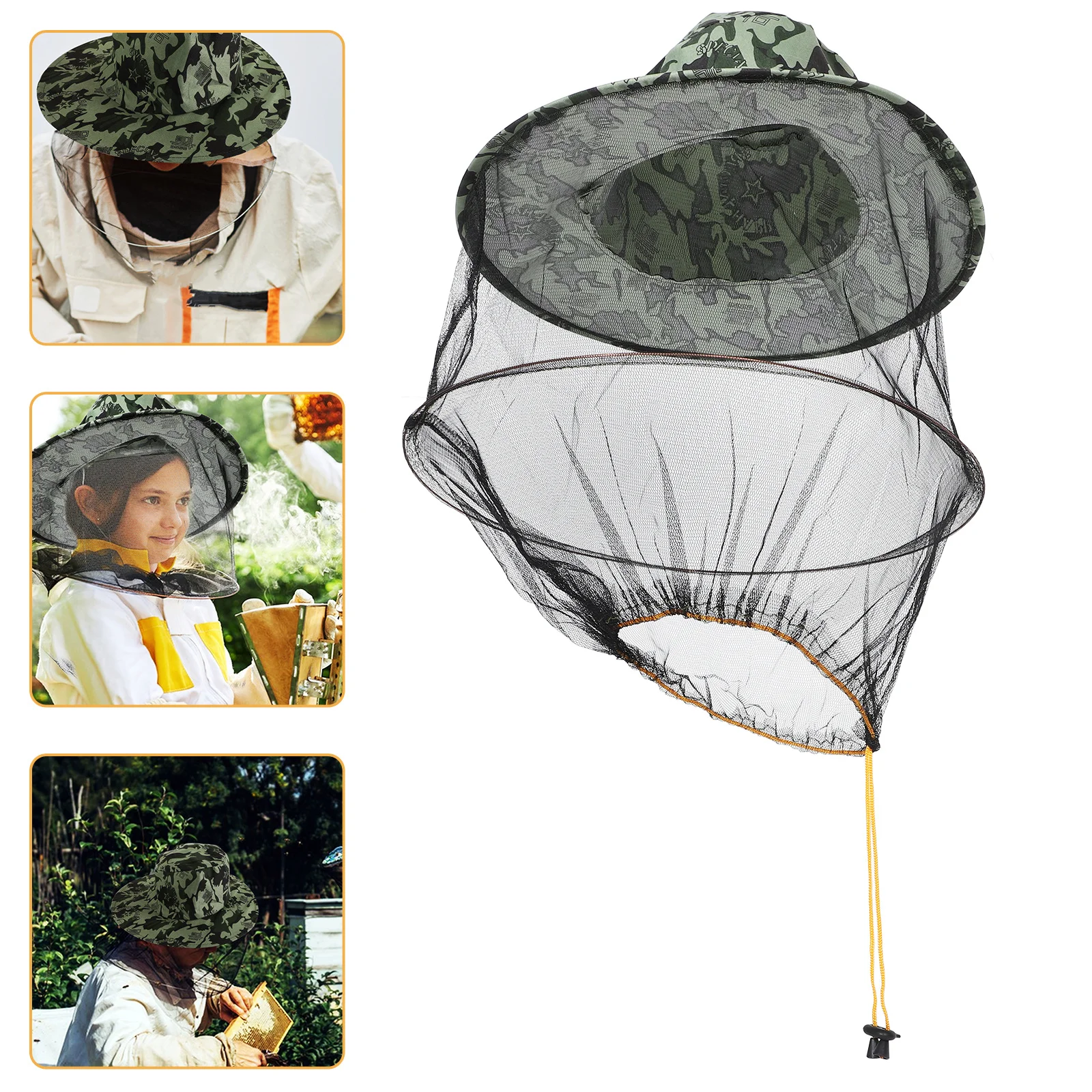 

Outdoor Mosquito Head Net Fishing Hat Breathable Uv Protection Wide Brim Sunshade Hat Insect Shield Beekeeping Camping