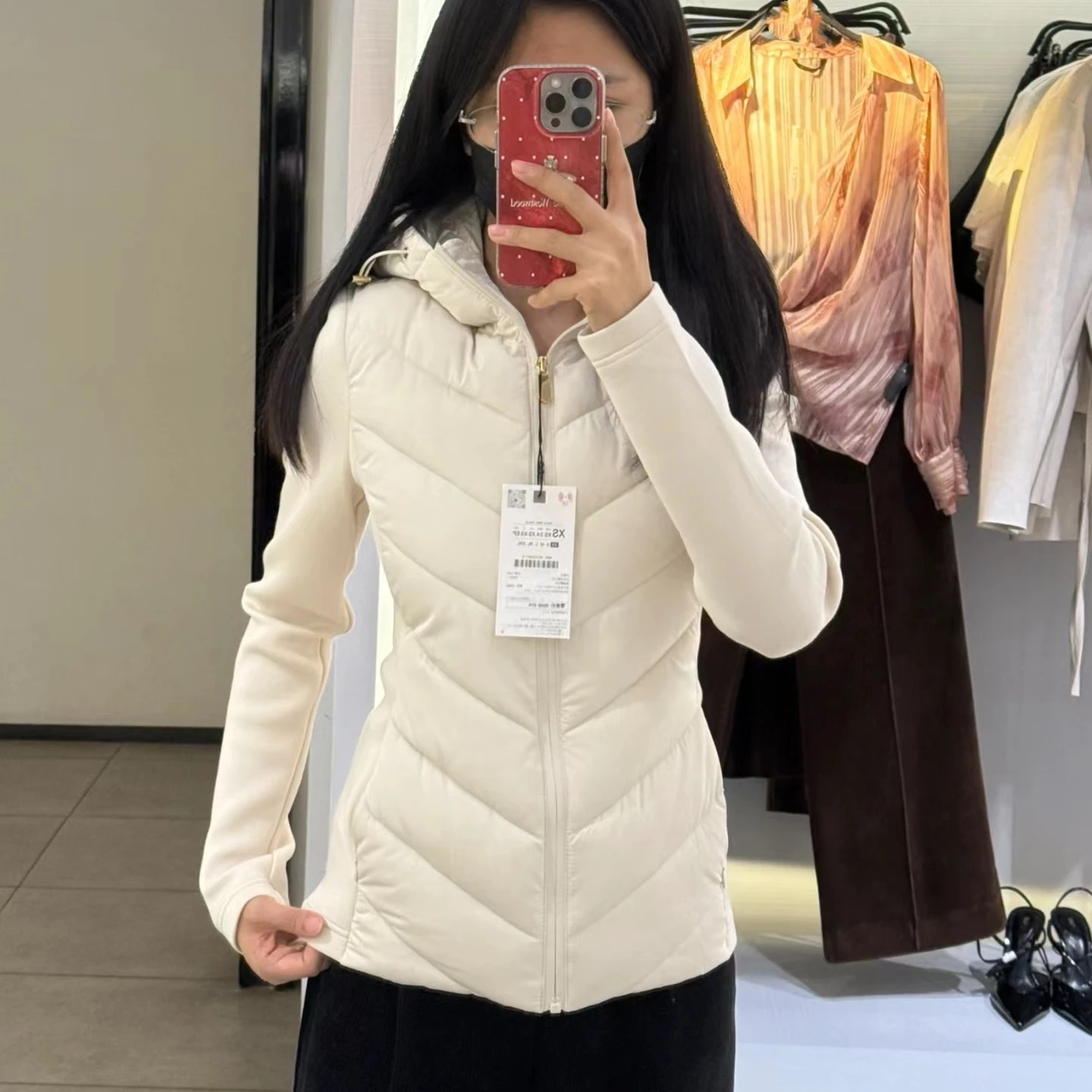 

Warm Cotton Jaet with Stand Collar And Long Sves Splicing Design New Arrival Women's Faion Outerwear Coat for Spring