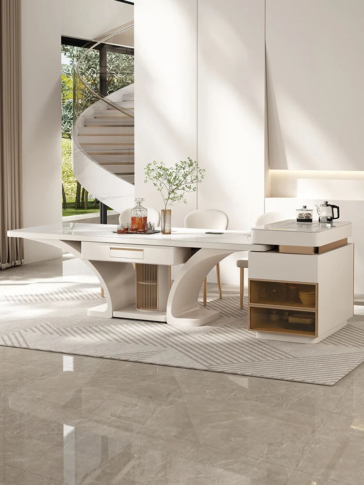 

rock board, island table, modern and minimalist dining table, fully automatic restaurant with heating stove and barbecue