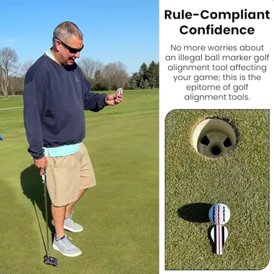 Golf Ball Marker Align Your Putts On The Green Putting Alignment Tool Redline Golf Ball Marker Tool Pn to Lower Your Putts