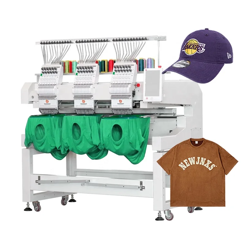 Mauina Maquina Bordadora De 3 Cabeza Cabezales 3 в 1, рубашка с тремя головками и вышивкой в Таиланде для ЖК-дисплея