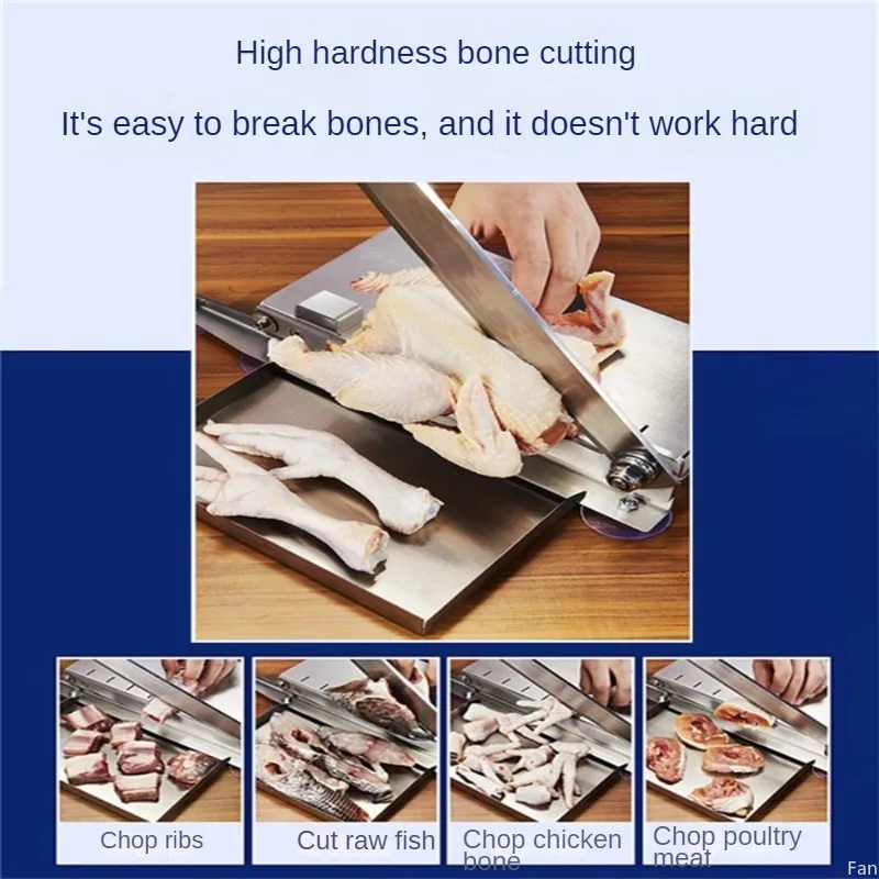 Manual Slicer Thickness Adjustment Commercial Chinese Herbal Medicine Slicing Machine Multi-functional Bone Saw Meat Cutter