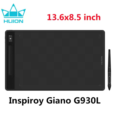 Tablet gráfico HUION-Inspiroy Giano G930L, Tablets de Desenho, Bluetooth, Sem Fio, Caneta Sem Bateria, 6 Teclas, Android, MAC