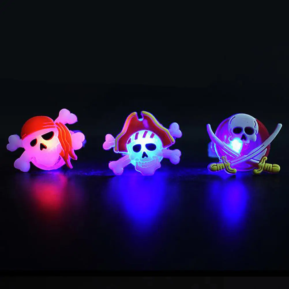 

9 Pcs The Ring Finger Rings for Halloween LED Toy Party Kids Decorative Glowing