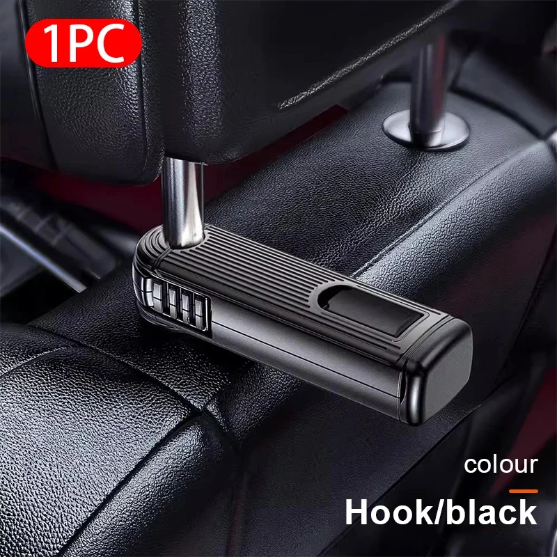 2-in-1 Hidden Headrest Phone Holder & Zero-Rattle Multi-Function Hook Bracket – Adjustable Auto Mount for Rear Seats