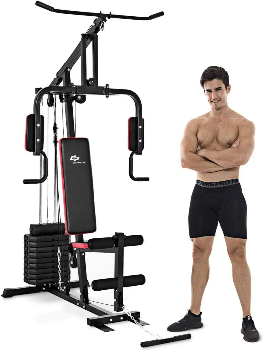 

Multifunction Home Gym System Weight Training Exercise Workout Equipment Fitness Strength Machine for Total Body Training