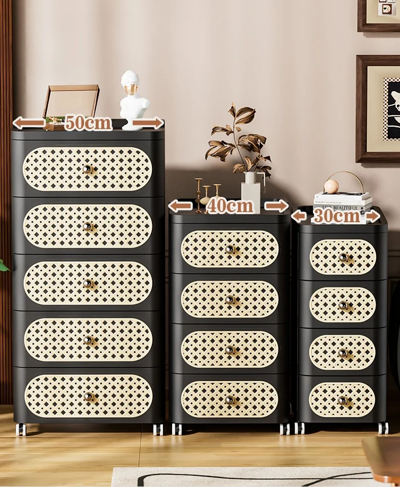 

nordic drawer storage cabinet, movable chest of drawers, PP material organizer, living room snack cabinet
