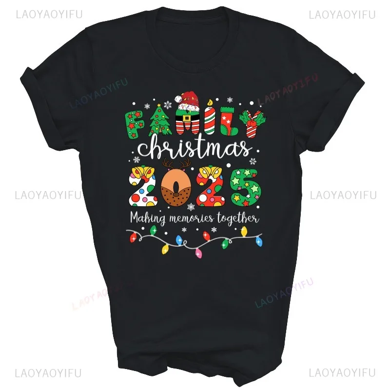 Maßgeschneidertes Weihnachts-T-Shirt, Familie, Weihnachten, 2025, Weihnachts-T-Shirt, Individualität, einzigartige Originalität, 2025, Weihnachts-T-Shirts
