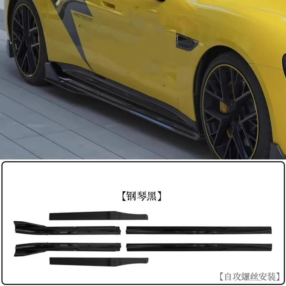 طقم سيارة أسود لامع لهاتف Xiaomi Su7، مجرفة أمامية معدلة، شفة خلفية، جناح خلفي، جناح خلفي، تنورة جانبية للزاوية