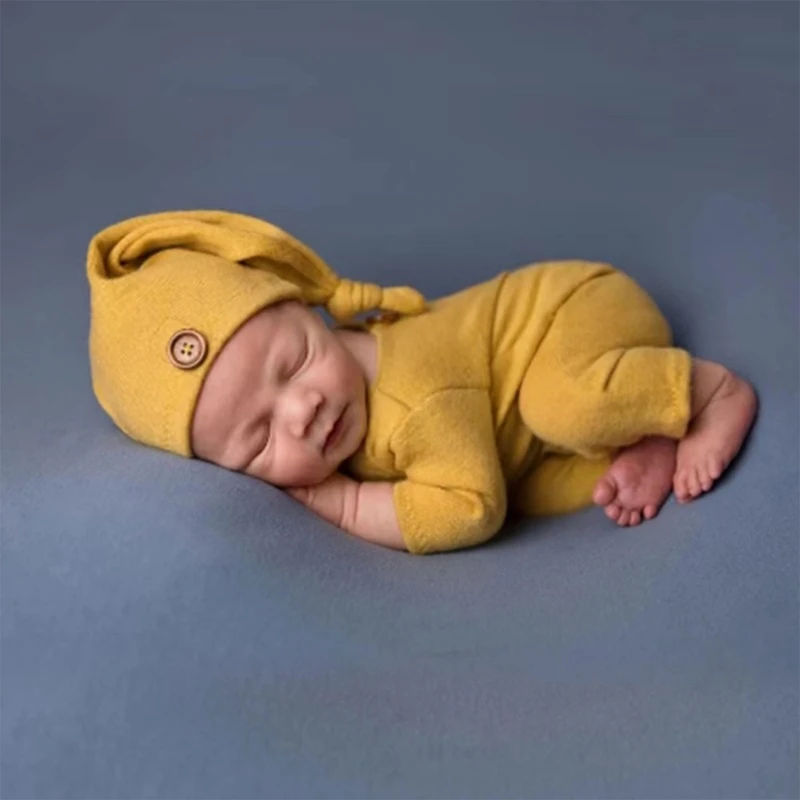 

N80C Photo Props for Baby Infant Photo Costume Newborns Photography Props Romper Hat