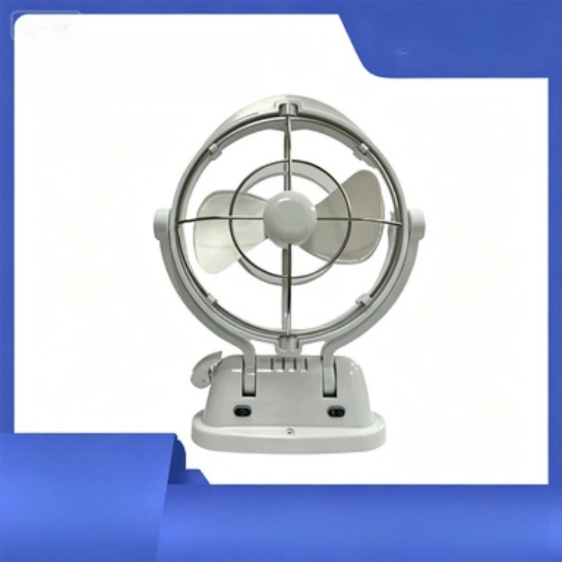 Black and white two-color 12V/24V three-speed variable speed remote control small fan
