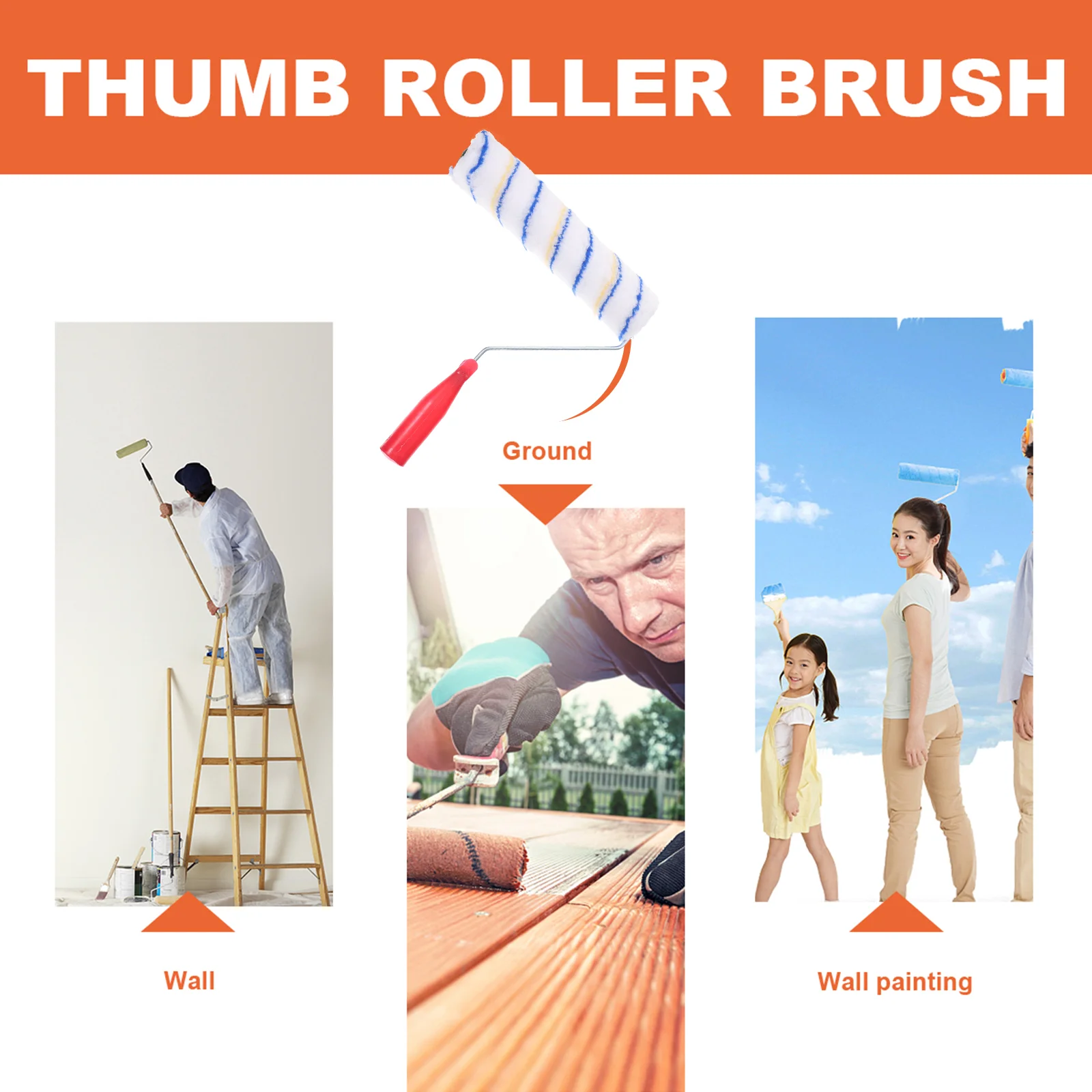 2pcs 300mm Roller Professional Handheld Wall Painting Tools Agriculture shelter