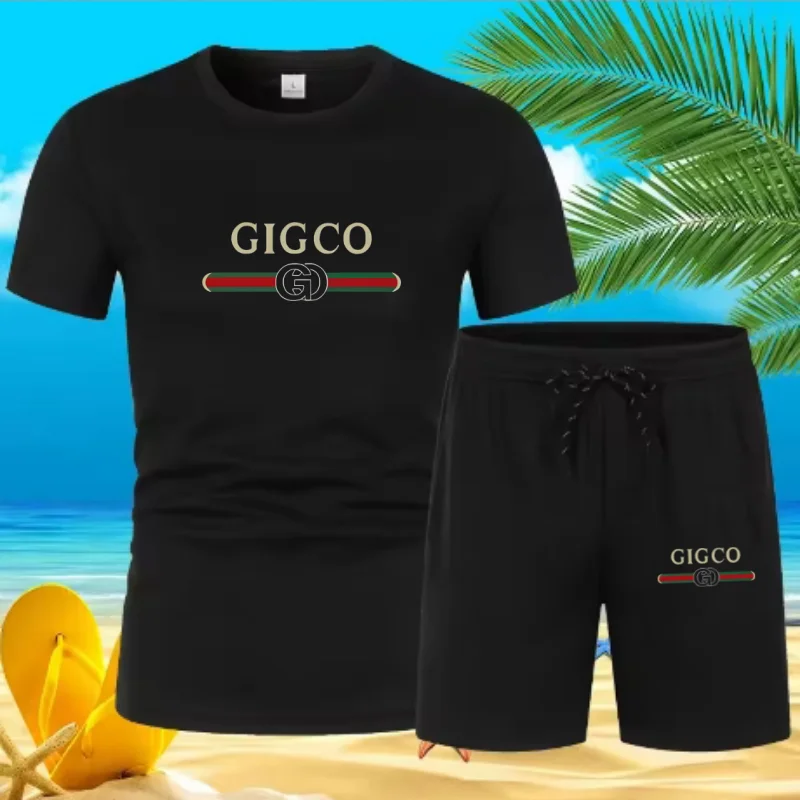 Мужская футболка с изображением чайки, модная куртка. Повседневные быстросохнущие шорты с коротким рукавом уличная одежда. Классический новый набор из 2 предметов.