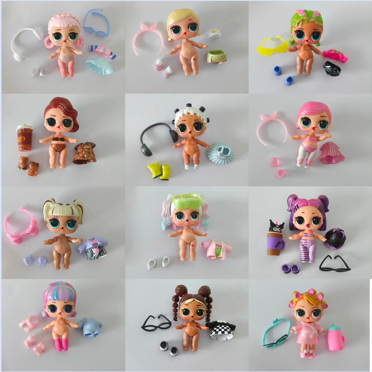 8cm Sisters Surprise Doll Collectible Girl DIY Toy Doll Set Includes Doll Clothes Accessories Children's Birthday Gift