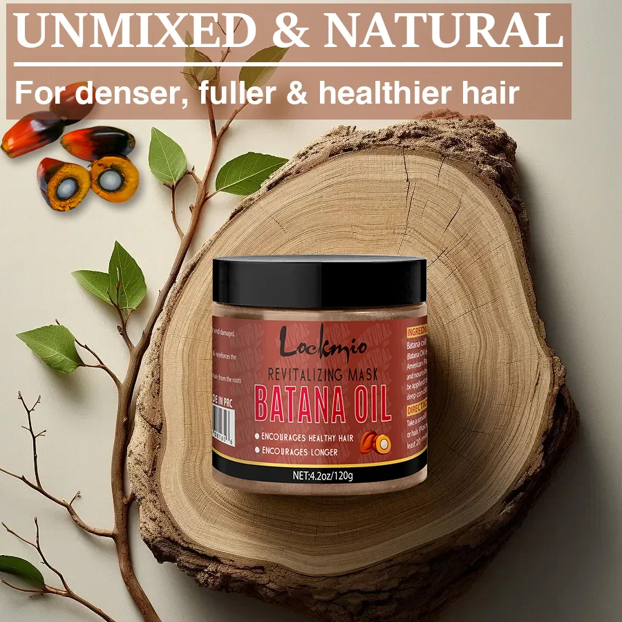 LOCKMIO Natural Batana Oil Butter Revitalizing Hair Mask Conditioner Healthy Strengthen Moisturizing Nutritious Root Scalp Care