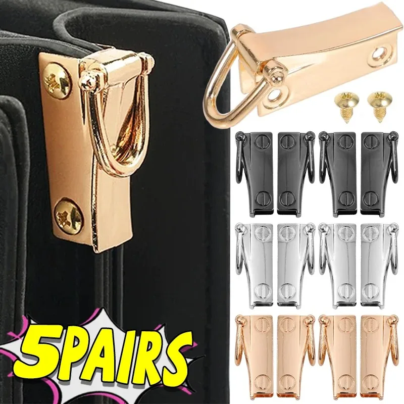 Metal Side Clasp for Luggage Hardware DIY Handbag Ear Fasteners Chain Suspension Clasp Replacement Side Edge Hook for Bag Straps
