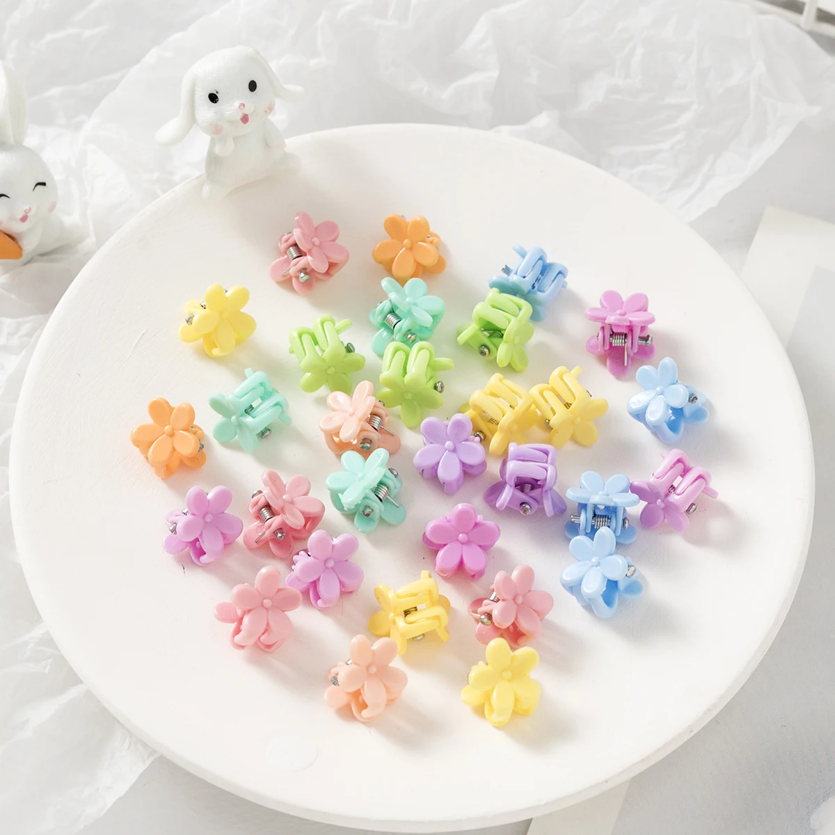 30pcs Fashion New Multi-color Cute Children\'s Hair Clips Small Plate Hair Braided Hair Broken Hair Bangs Clip