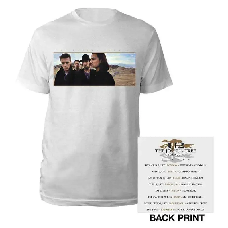 U2 Joshua Tree Photo T Shirt White New