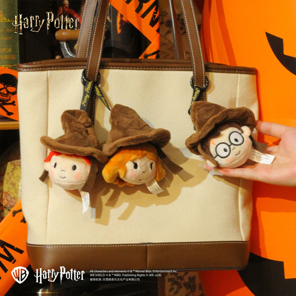 Echte Harry Potter Ron Hermelien Sorteerhoed Pluche Gevulde Pop Sleutelhanger Cartoon Rekbare Rebound Knuffels Speelgoed Accessoires