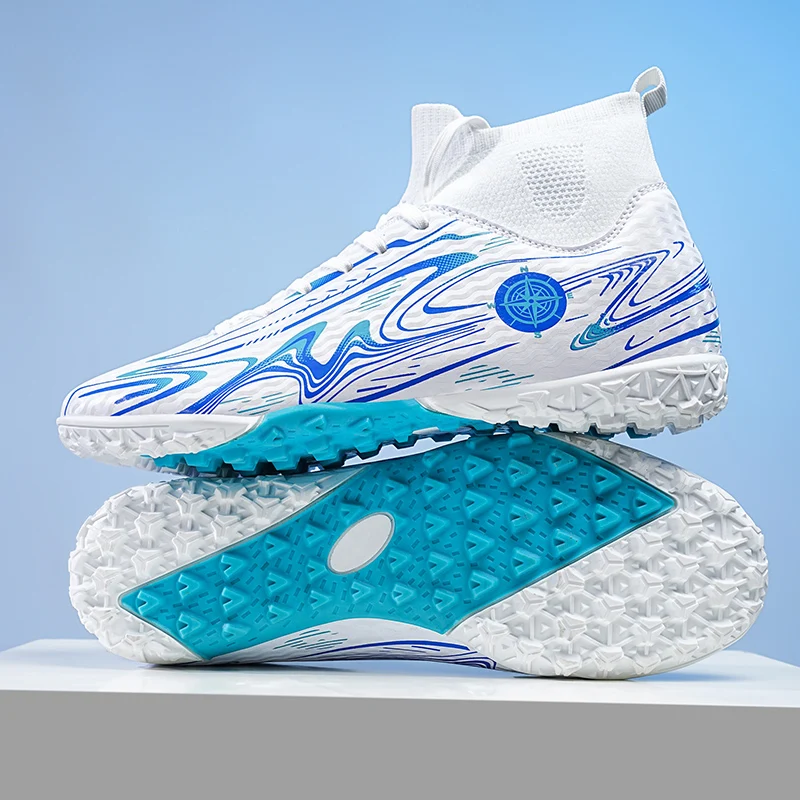 

A pair of children's four-season leather football shoes with studs, wear-resistant football shoes, sizes 32-46，MZ-2801-1