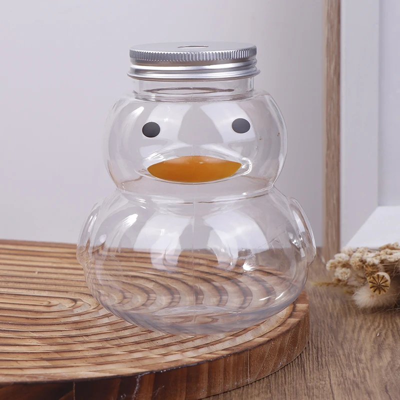 Botellas de agua PET de 500ml para té de la leche, café, jugo, taza portátil para beber, botella de bebida transparente para jugo sin BPA