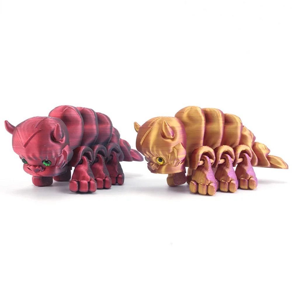 Juguetes impresos en 3D, modelo de figuras de dibujos animados de manatí, adorno móvil multiarticulación, creatividad decorativa de escritorio, novedad, regalos para niños, juguete