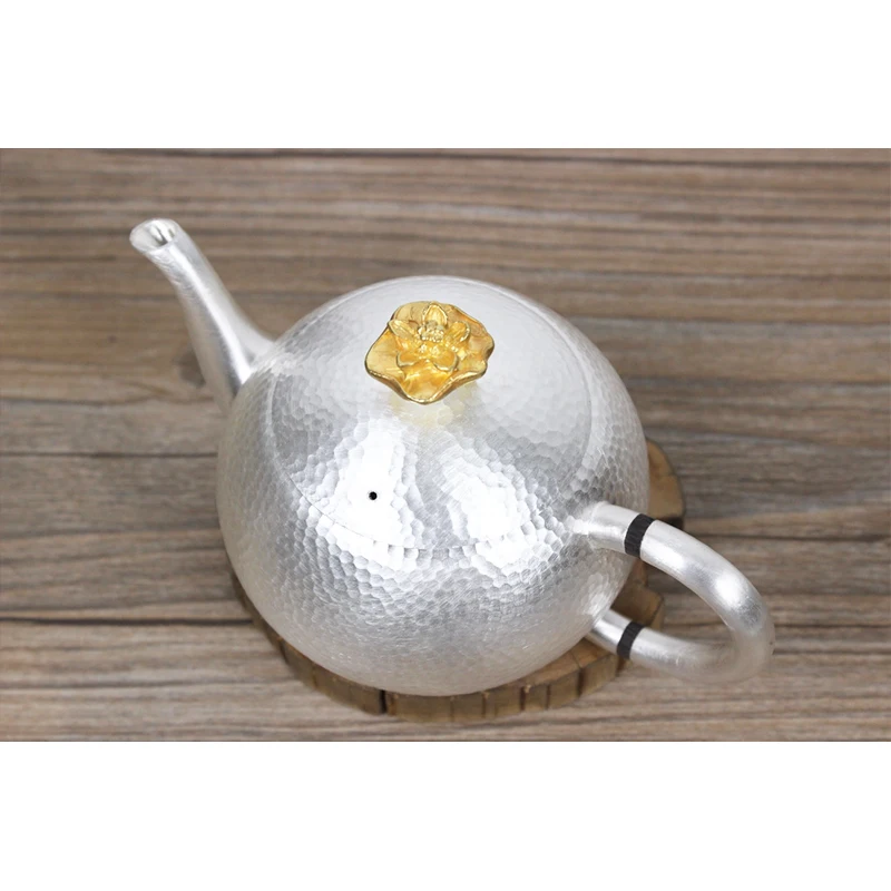 999 sterling silver handmade tea set Japanese retro teapot kettle teacup home office tea ceremony Kungfu tea set 250ml