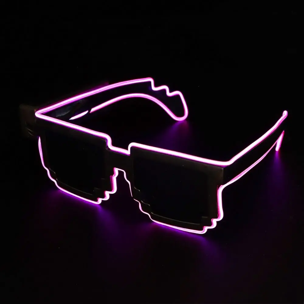 Lunettes LED Lumineuses Sans Fil Glow – Mode Clignotant RGB, Parfaites Pour Rave, Halloween, Noël, Concert EDM