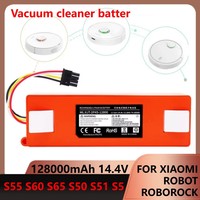 14.4V 5200mAh Battery for Xiaomi Roborock S5/S6/S5 Max/S50-65/E45/S45 Original Grade , BRR-2P4S-5200S Robotic Cleaner Parts with