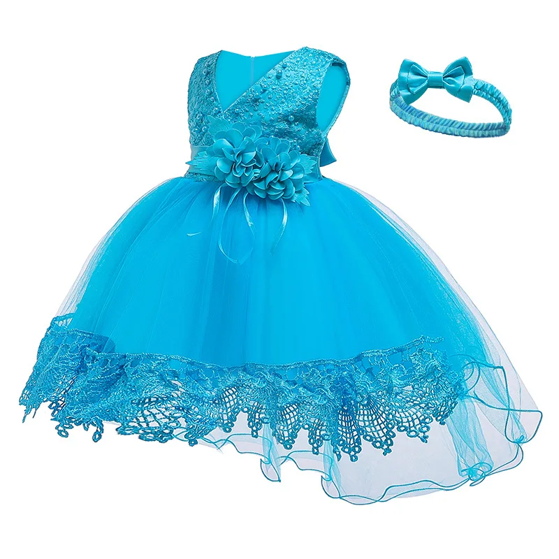 

Fashion Party Little Princess Newborn Dress Christmas Birthday Gift Kids Clothes 3 6 12 18 24 Months Baby Dress Flowers Mesh