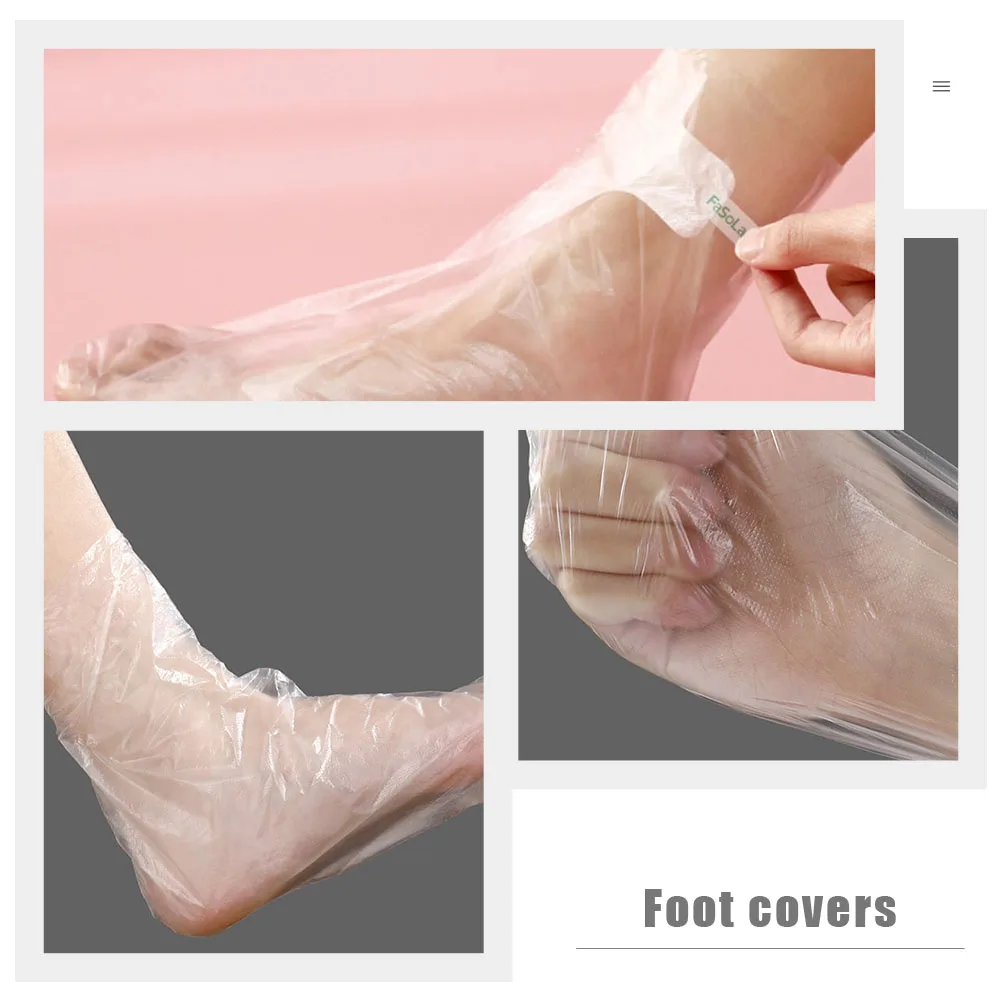 

100Pcs Disposable Foot Covers Plastic Waterproof Breathable Foot Soft Comfortable Protective Sleeve