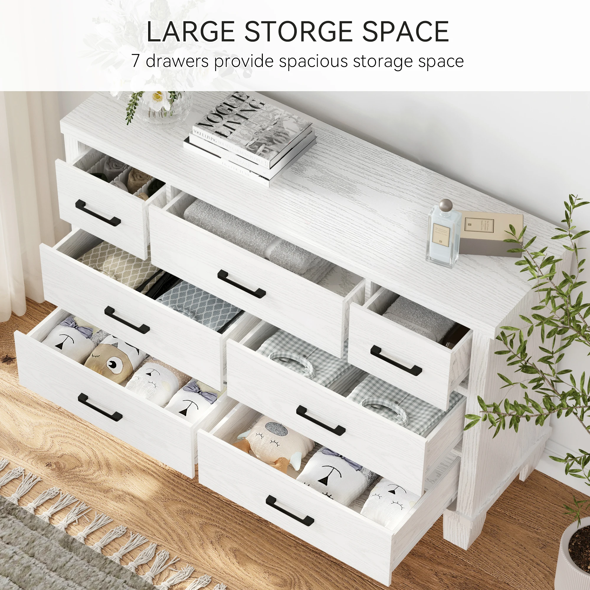 Meja rias antik untuk kamar tidur dengan 7 Laci, Laci desain Vintage laci kayu lemari laci untuk lemari, ruang tamu, lorong