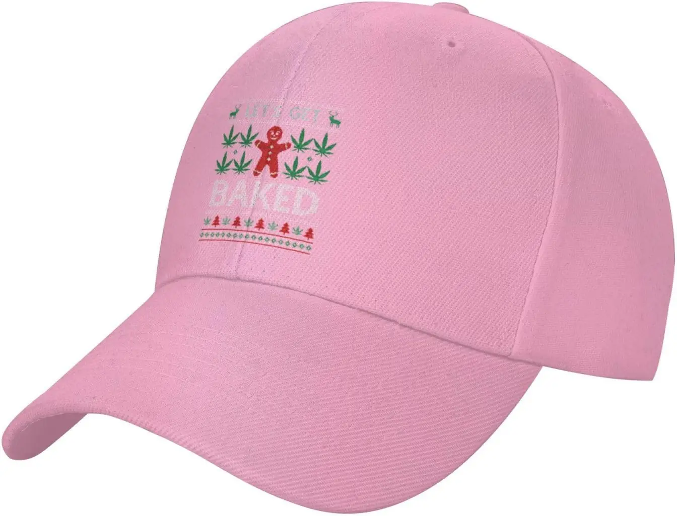 Lets Get Bakeds Christmas Hat Adjustable Funny Fashion Casquette for Men Women