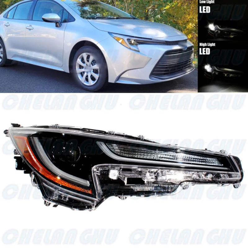 

LED HeadLight For Toyota Corolla 2023 2024 Right Side Front HeadLamp With LED Bulbs car accessories 81110-12N20