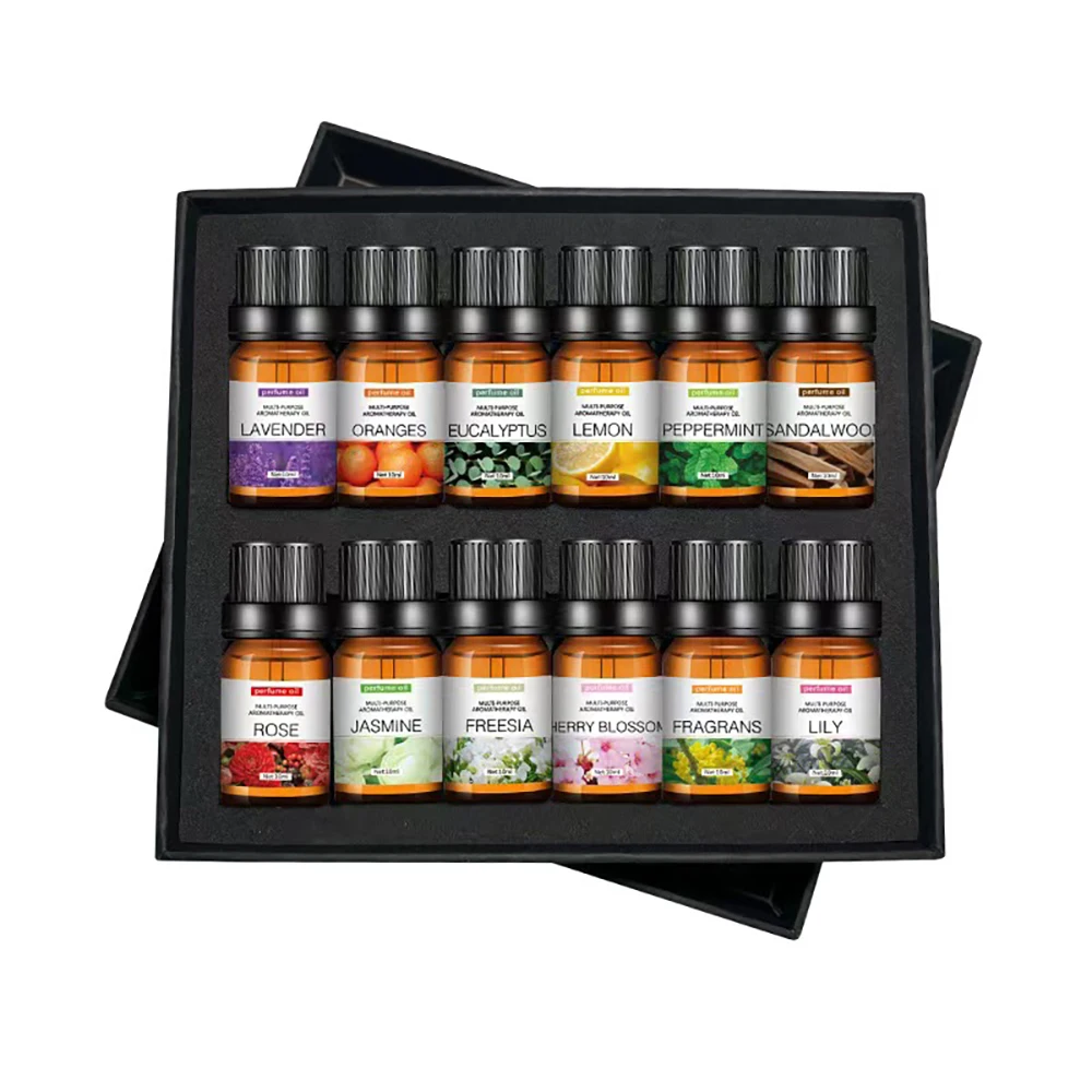 

12pcs/box 10ml Incense Water Soluble Essential Oil,Wonderful Essential oils gift set option.
