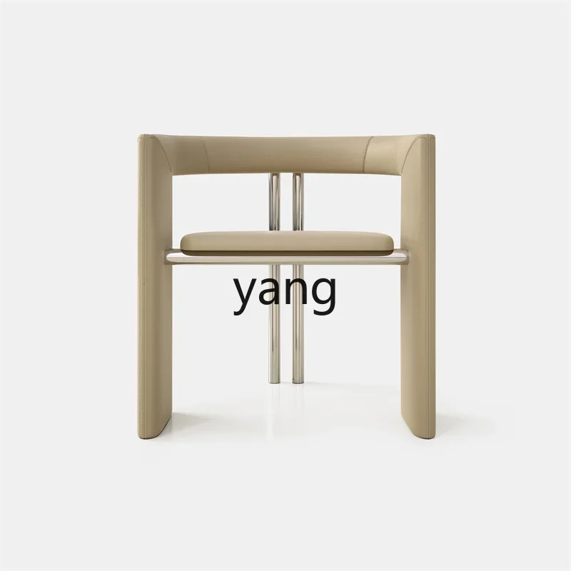 Lmm metal dining chair bedroom desk chair model room hotel reception leather art negotiation chair