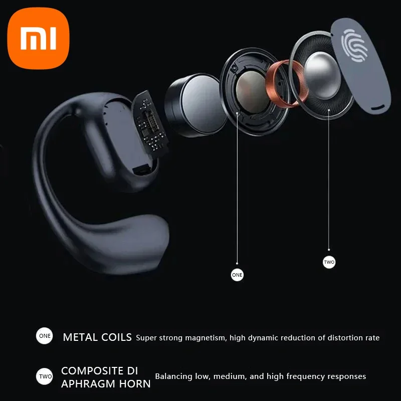 Xiaomi Bone Conduction Earphones Bluetooth5.3 HiFi 9D Stereo Wireless Sports Earbuds Touch Control Waterproof Noise Reduction