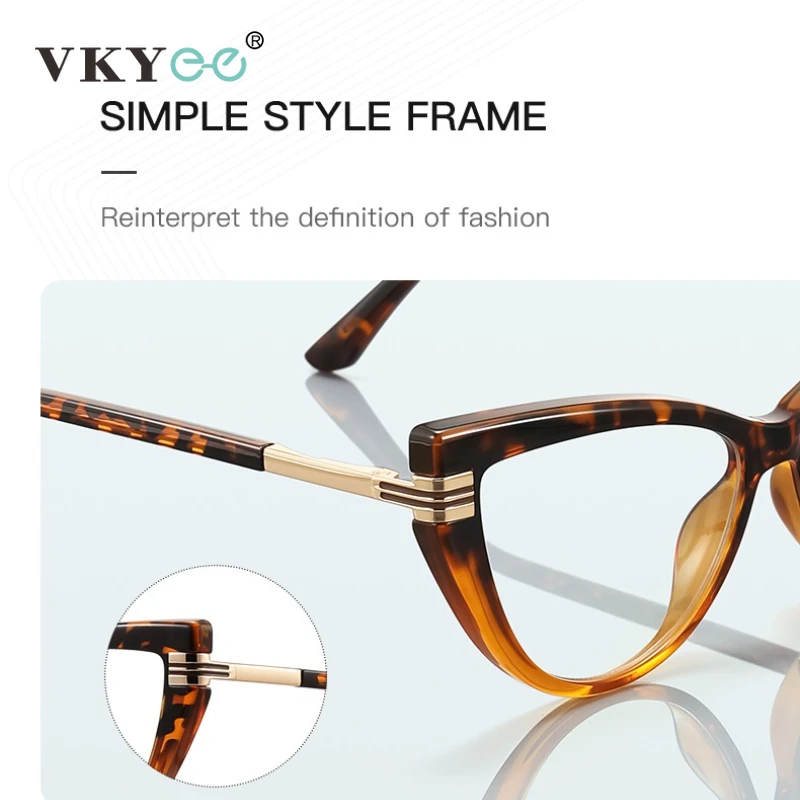 فيكي موضة جديدة القط العين الإطار تصميم مكافحة الضوء الأزرق نظارات للقراءة النساء يمكن أن تكون قصر النظر وصفة طبية مخصصة PFD2264