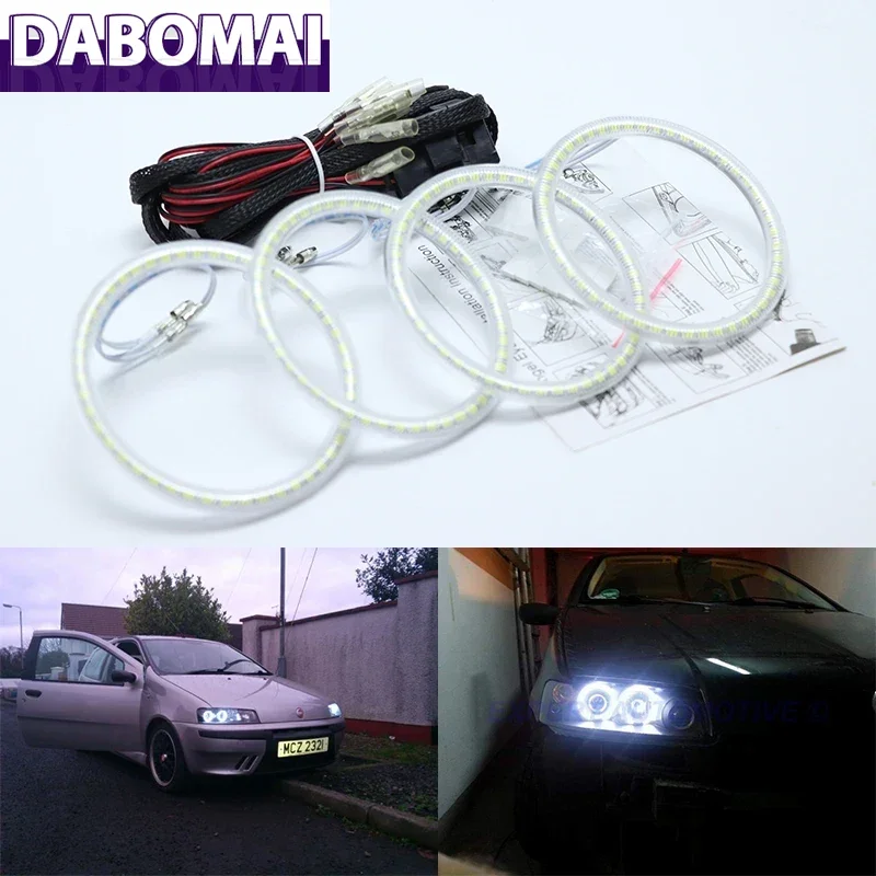 

Ultra Bright SMD White LED Angel Eyes 2600LM 12V Halo Ring Kit Day Light for Fiat PUNTO Mk2 1999-2010 2003 2005 2006 2007 2008