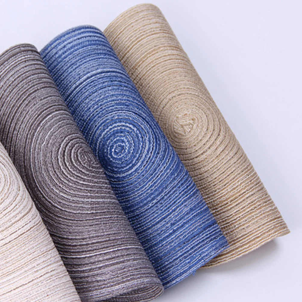 

Round Cotton Linen Woven Placemat Blue S Long-Lasting Elegant Dining Table Mat Scratch Stain Protection Home Kitchen Decor