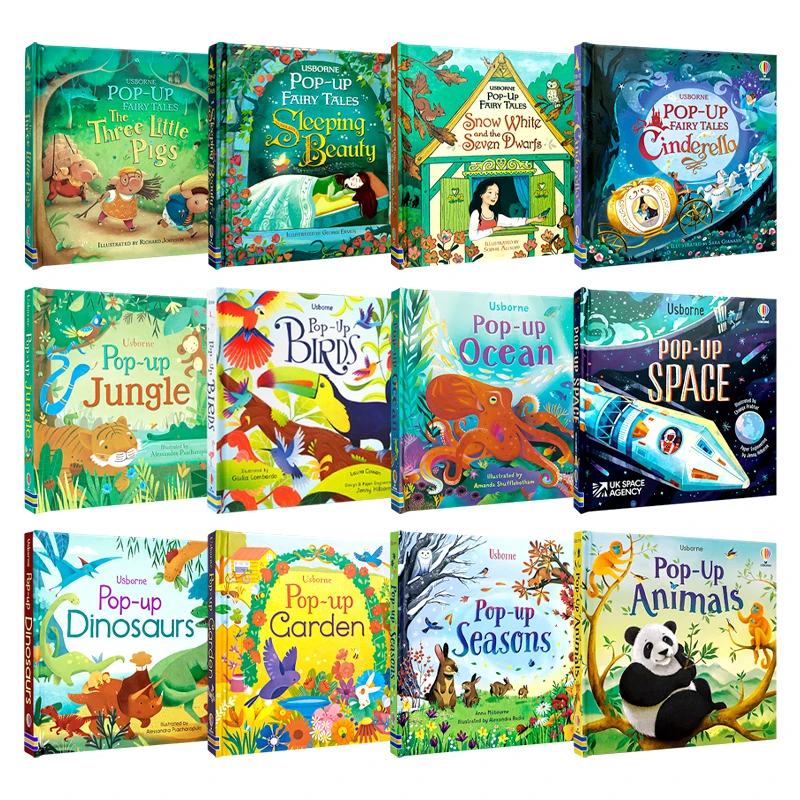 Pop-Up 3D Lift-the-Flap Book, English Picture Book for Toddlers, Early Educational Storybook,Bedtime reading materials